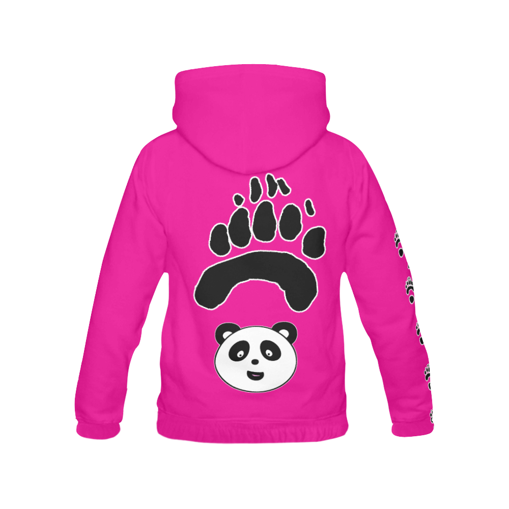 Panda Paw name pink All Over Print Hoodie for Women (USA Size) (Model H13)