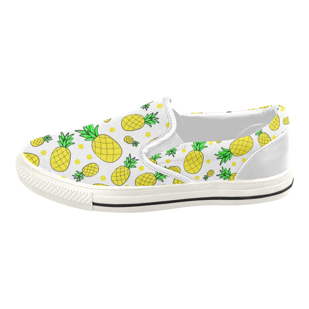 Pineapple Women's Slip-on Canvas Shoes (Model 019)