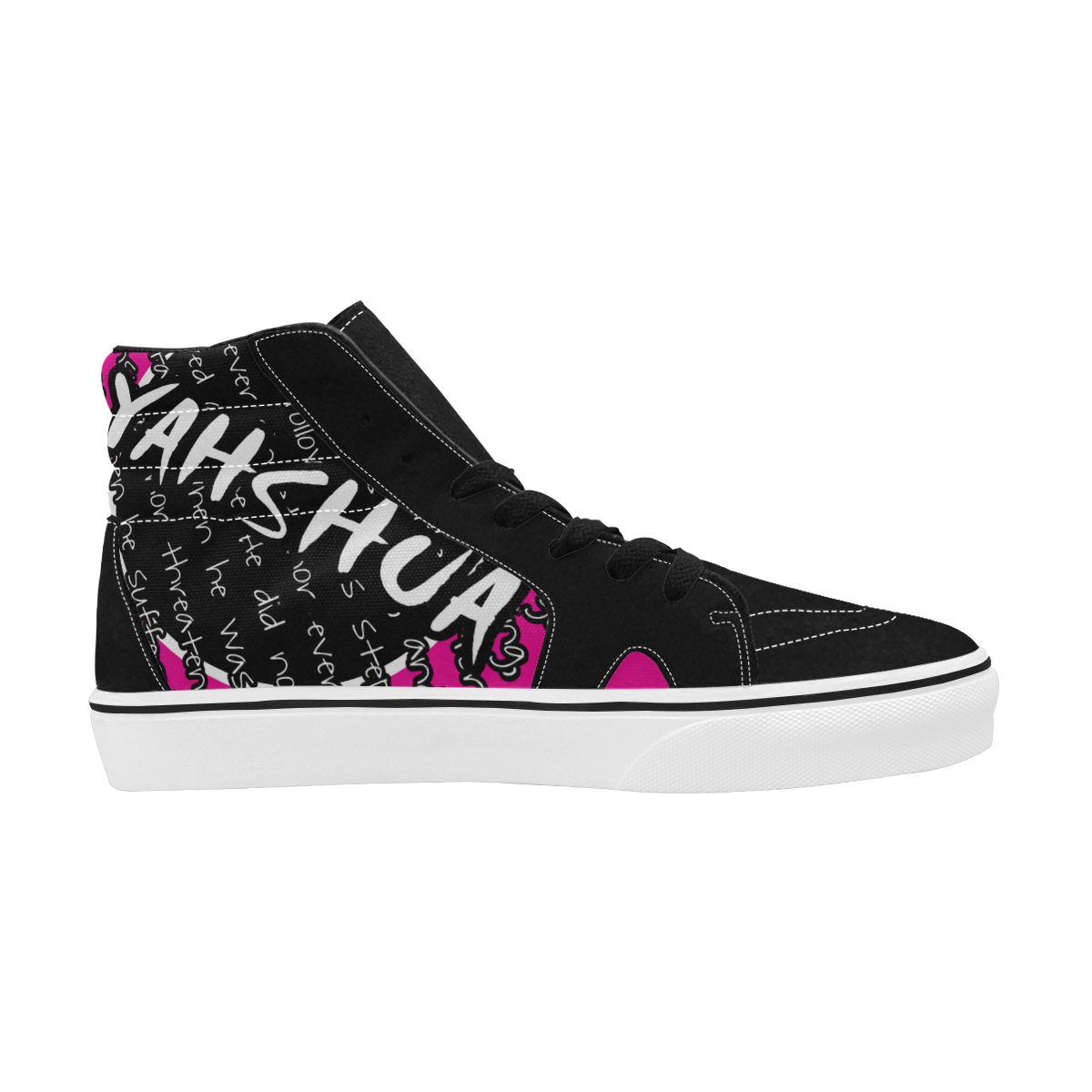 Meero Pink Men's High Top Skateboarding Shoes (Model E001-1)