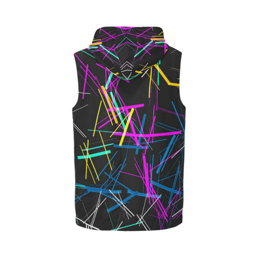New Pattern factory 1A by JamColors All Over Print Sleeveless Zip Up Hoodie for Men (Model H16)