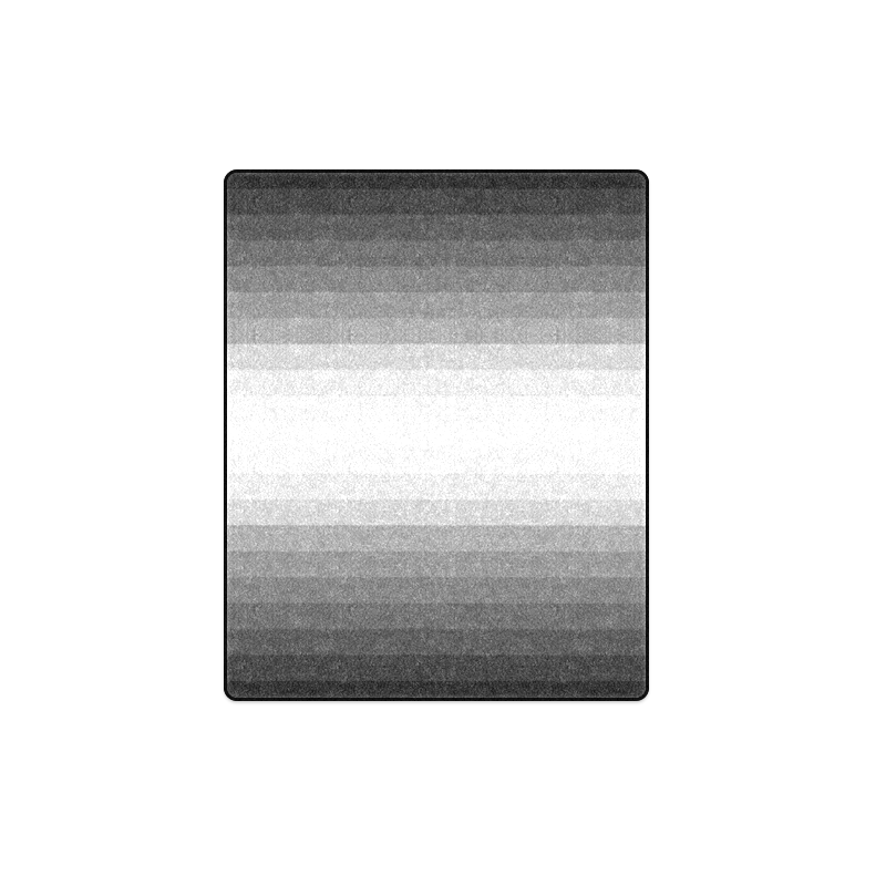 Grey, black, white multicolored stripes Blanket 40"x50"