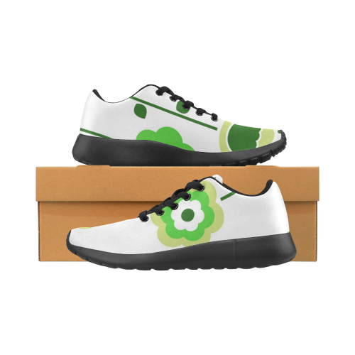 Design green retro boots Kid's Running Shoes (Model 020)