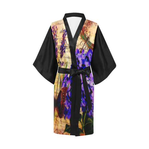 Bright botanical Kimono Robe