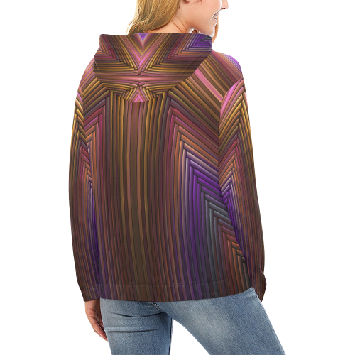 Art Deco Pattern II All Over Print Hoodie for Women (USA Size) (Model H13)