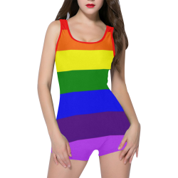 Rainbow Flag (Gay Pride - LGBTQIA+) Classic One Piece Swimwear (Model S03)