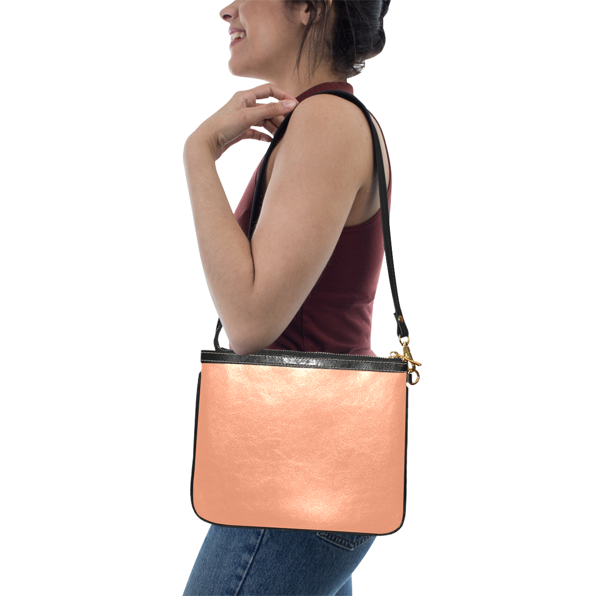 color light salmon Small Shoulder Bag (Model 1710)