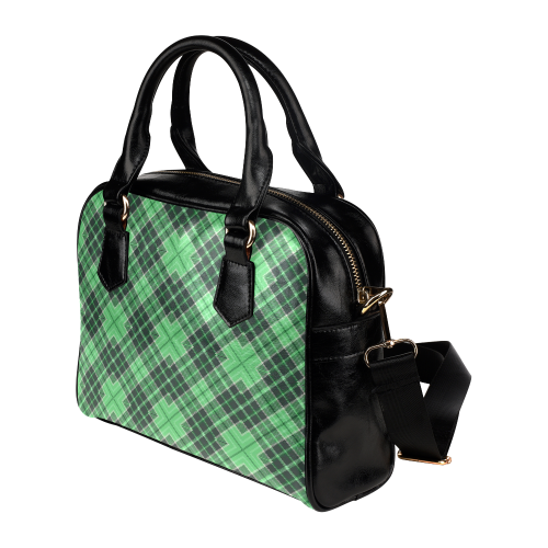 STRIPES LIGHT GREEN Shoulder Handbag (Model 1634)