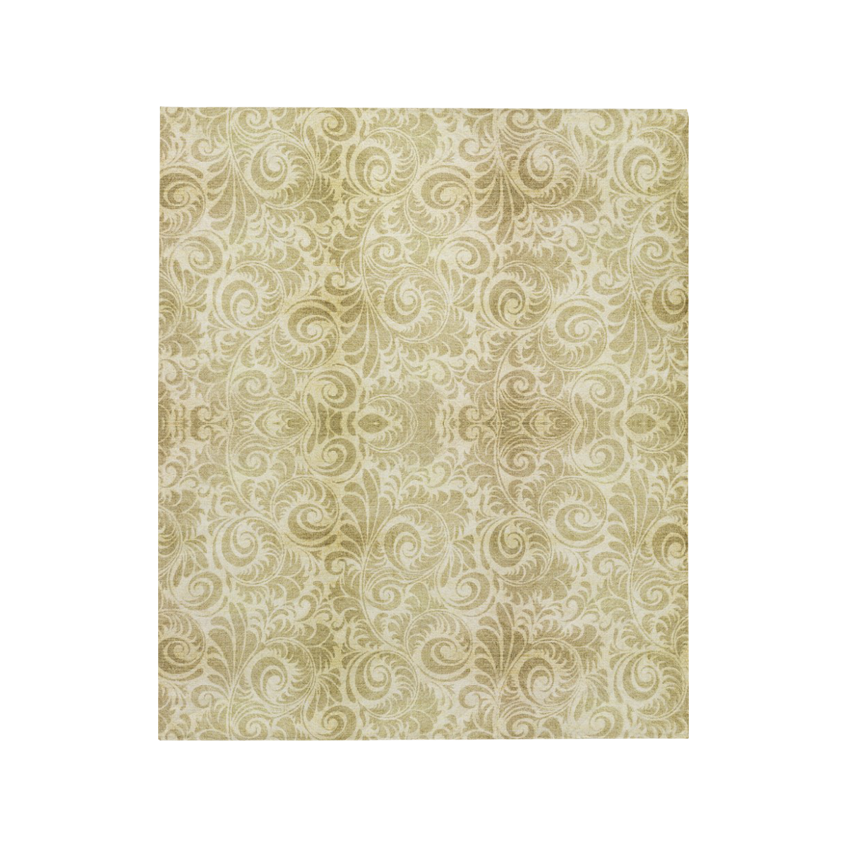 Denim, vintage floral pattern, beige gold yellow Quilt 50"x60"