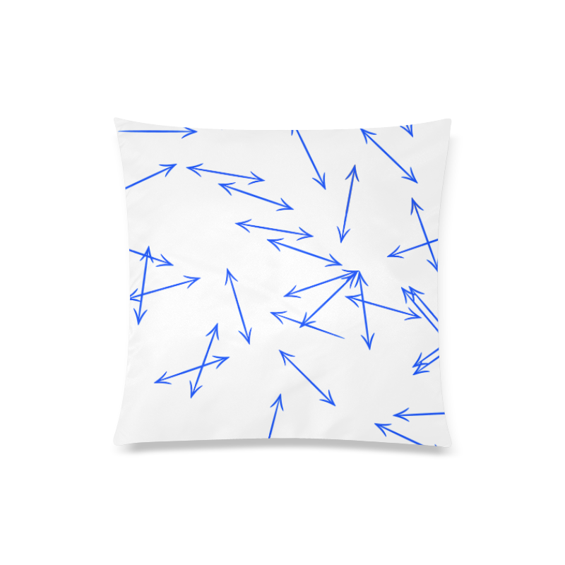 Arrows Every Direction Blue Custom Zippered Pillow Case 20"x20"(Twin Sides)