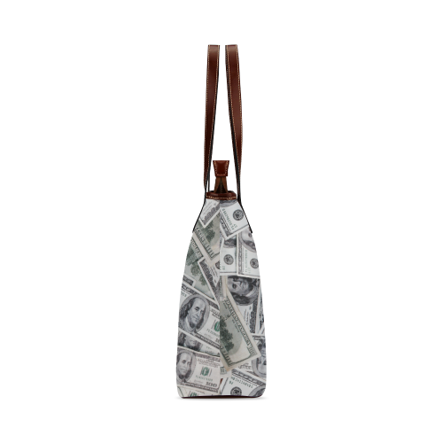 Cash Money / Hundred Dollar Bills Shoulder Tote Bag (Model 1646)