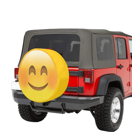 Smiling Emoji Face 34 Inch Spare Tire Cover