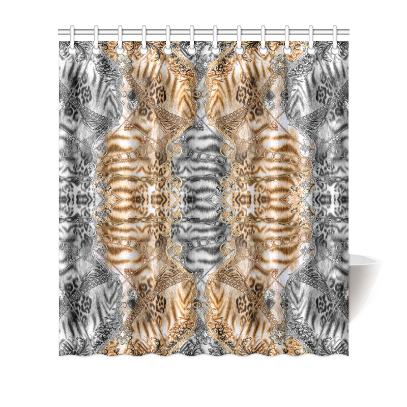 Luxury Abstract Design Shower Curtain 66"x72"