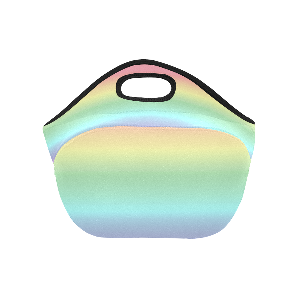 Pastel Rainbow Neoprene Lunch Bag/Small (Model 1669)