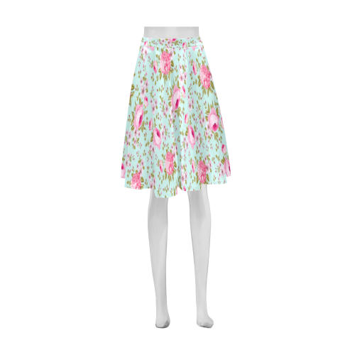 Peony Pattern Athena Women's Short Skirt (Model D15)