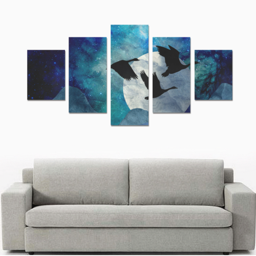 Night In The Mountains Canvas Print Sets B (No Frame)