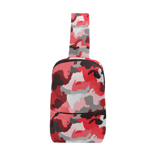 camouflage red,black Chest Bag (Model 1678)
