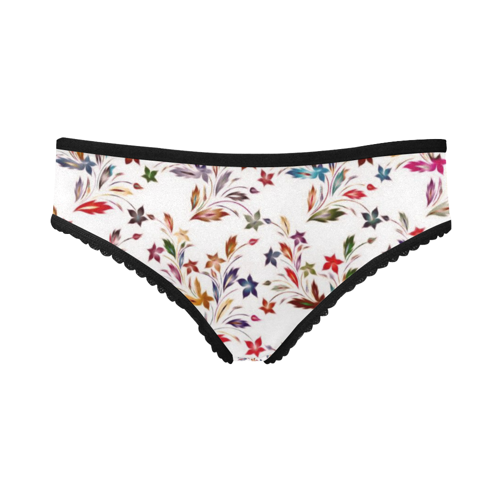 Vivid floral pattern 4182B by FeelGood Women's All Over Print Girl Briefs (Model L14)