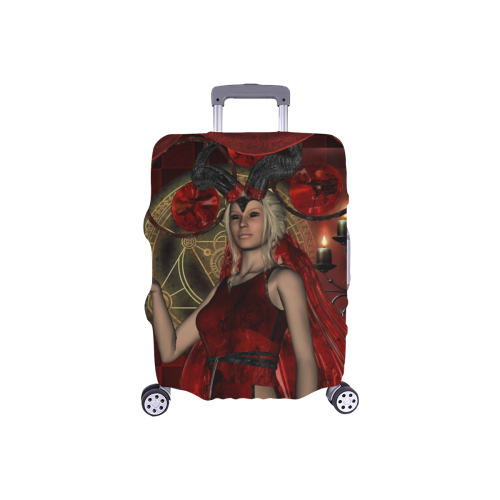 Wonderful dark fairy with candle light Luggage Cover/Small 18"-21"
