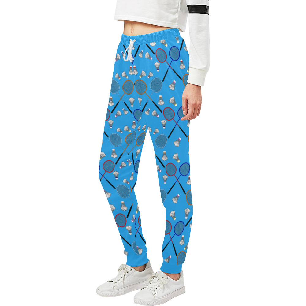 Badminton Rackets and Shuttlecocks Pattern Sports Badminton Rackets and Shuttlecocks Pattern Sports  Unisex All Over Print Sweatpants (Model L11)