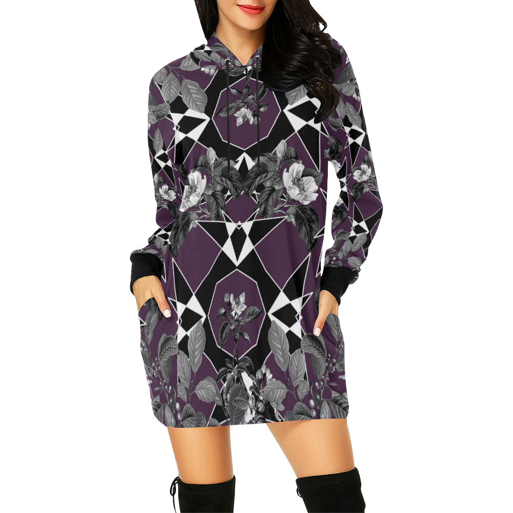 collage_ Limbo_ gloria sanchez All Over Print Hoodie Mini Dress (Model H27)