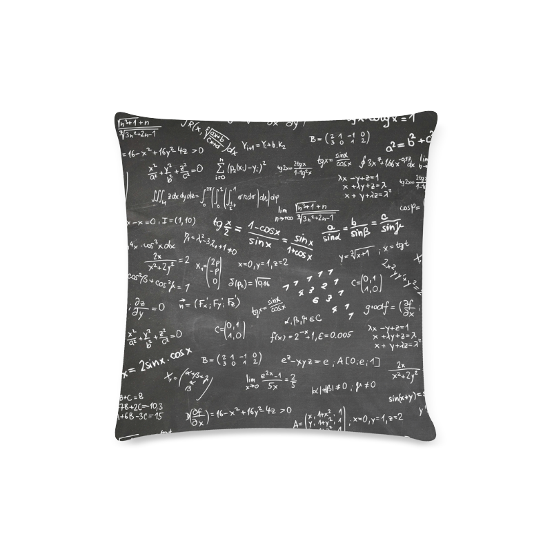 Mathematics Formulas Equations Numbers Custom Zippered Pillow Case 16"x16"(Twin Sides)
