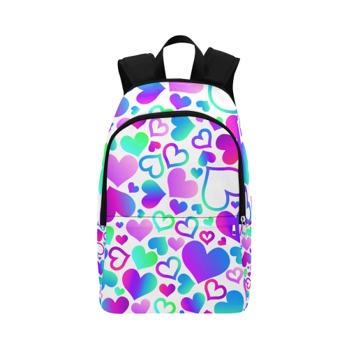 Corazones-multicolores Fabric Backpack for Adult (Model 1659)