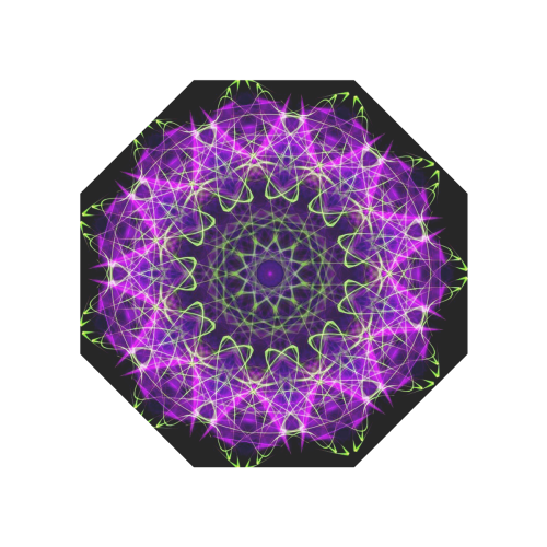 Purple Mandala Anti-UV Auto-Foldable Umbrella (Underside Printing) (U06)