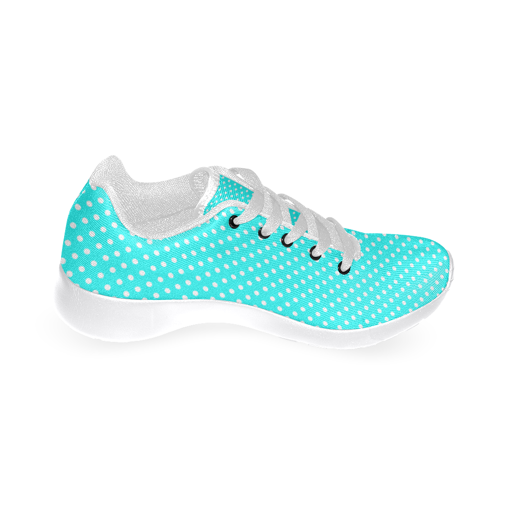 Baby blue polka dots Women’s Running Shoes (Model 020)