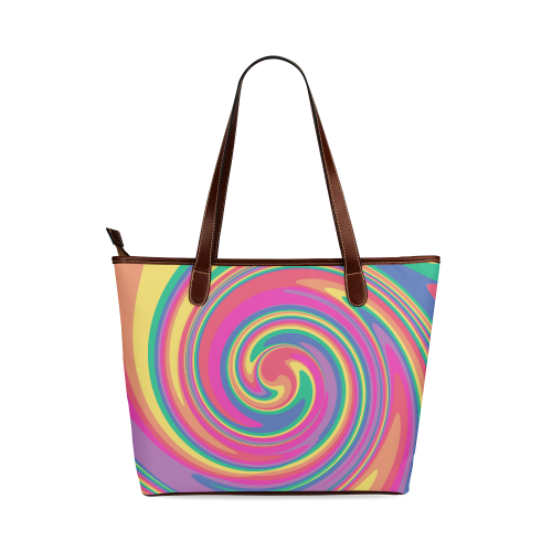 Rainbow Swirl STB Shoulder Tote Bag (Model 1646)