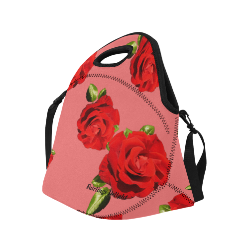 Fairlings Delight's Floral Luxury Collection- Red Rose Neoprene Lunch Bag/Large 53086a8 Neoprene Lunch Bag/Large (Model 1669)