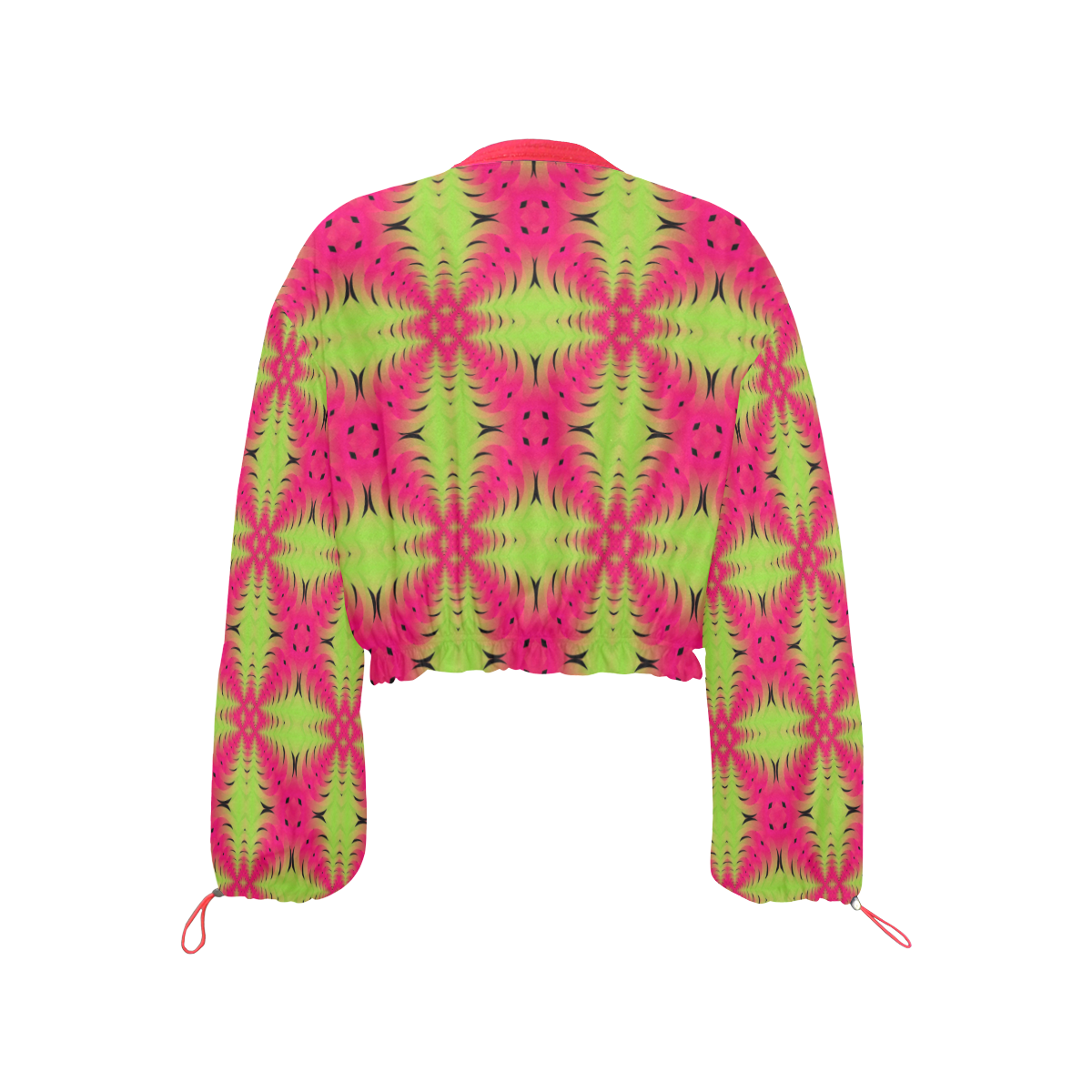 Watermelon Cropped Chiffon Jacket for Women (Model H30)