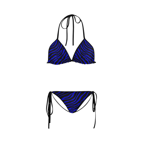 Ripped SpaceTime Stripes - Blue Custom Bikini Swimsuit