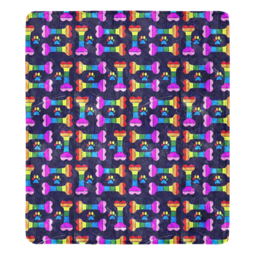 Rainbow Bones by Nico Bielow Ultra-Soft Micro Fleece Blanket 70''x80''