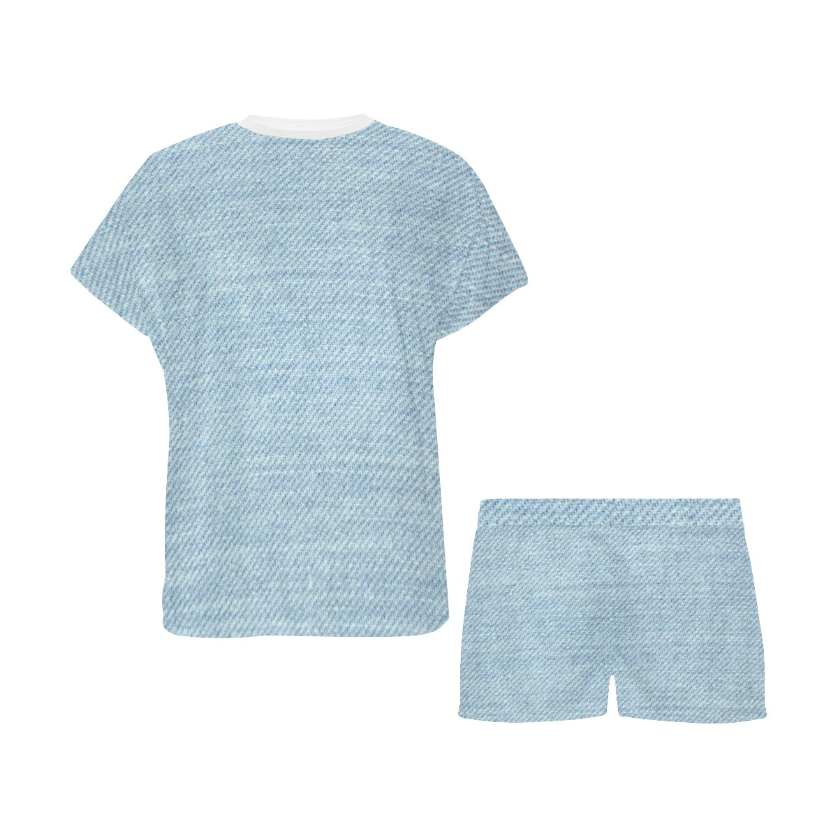 Stonewash Denim Women's Short Pajama Set