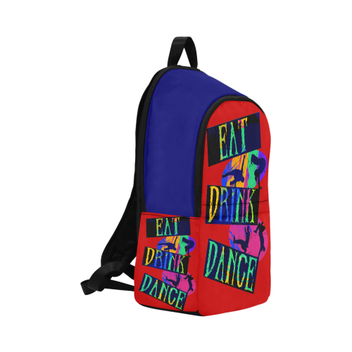 Break Dancing Colorful / Blue / Red Fabric Backpack for Adult (Model 1659)