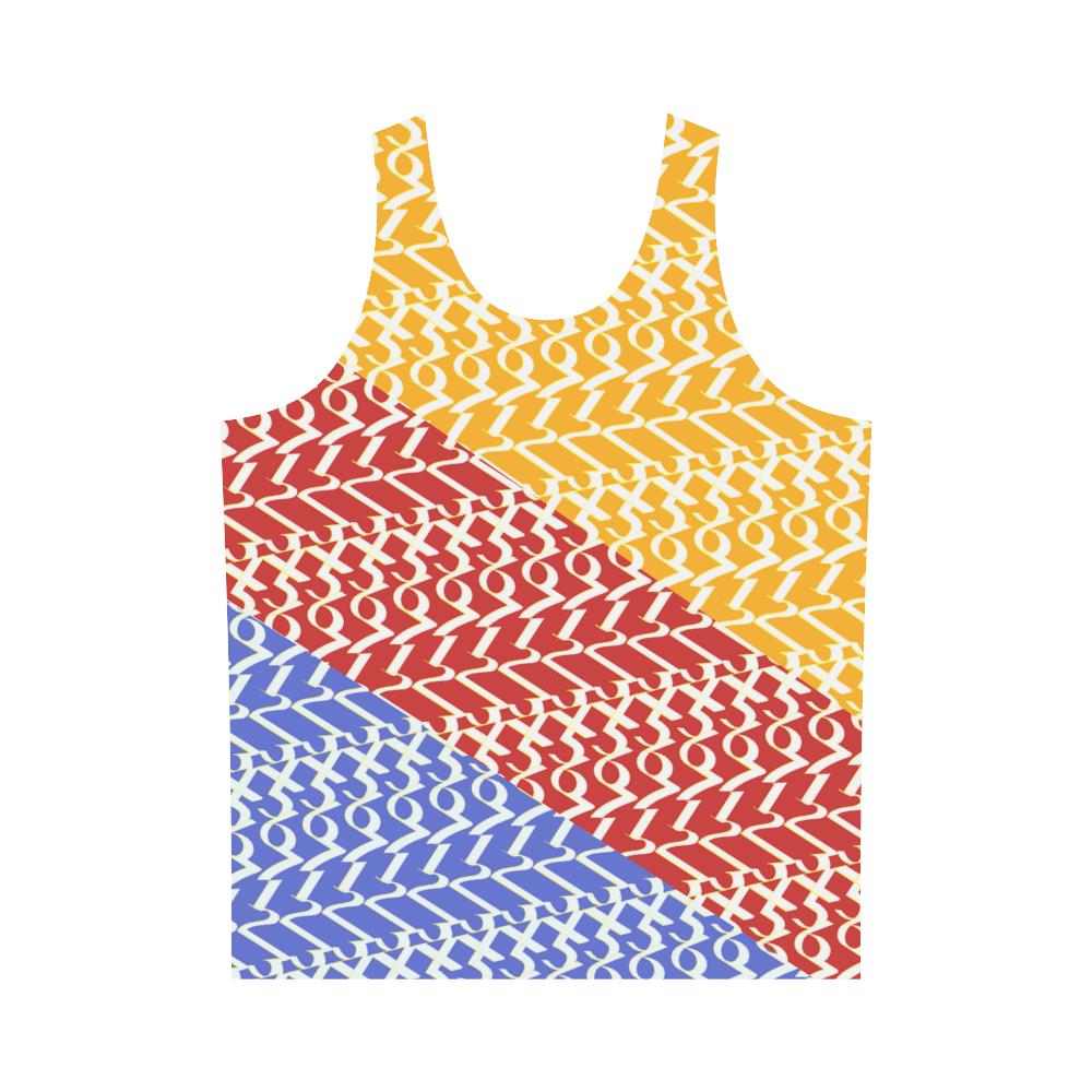 NUMBERS Collection 1234567 Multi Color Daytime All Over Print Tank Top for Men (Model T43)