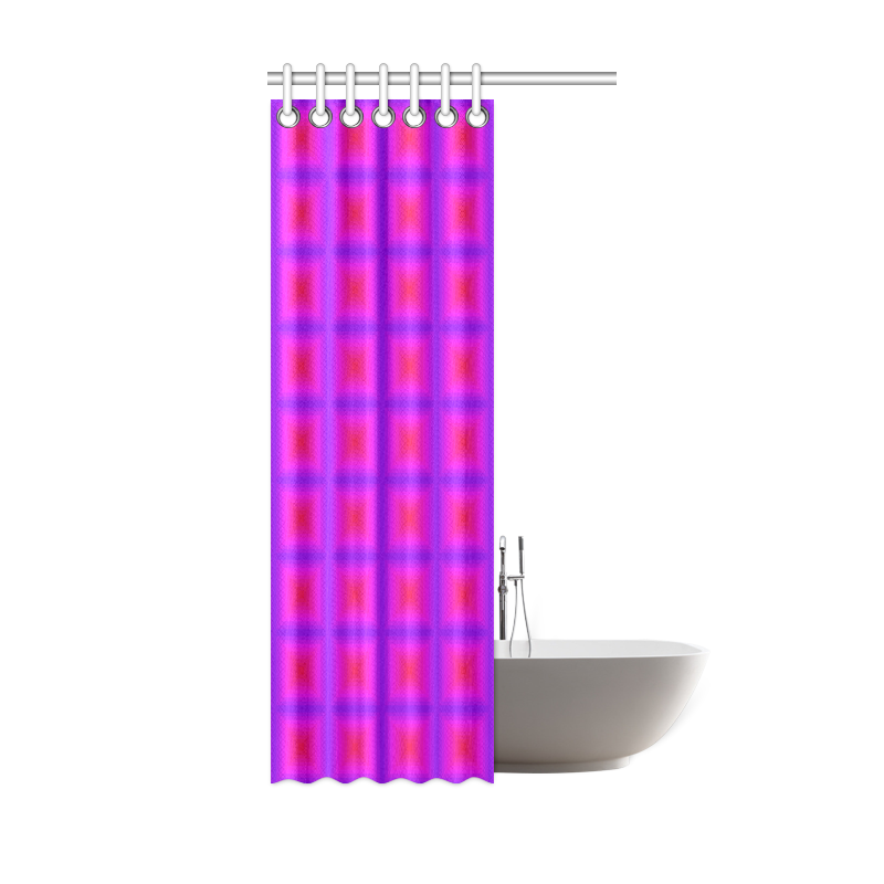 Pink purple multicolored multiple squares Shower Curtain 36"x72"