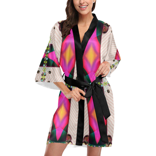 wraped classic kimono  with pattern-annabellerockz Kimono Robe