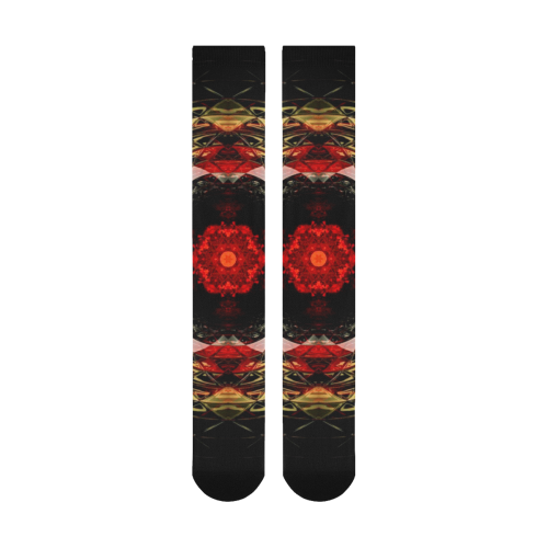 enhanced 2 4 5 Black Red Yellow Over-The-Calf Socks