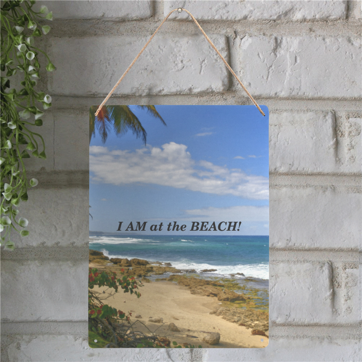 I AM At the Beach - DSC0882 Metal Tin Sign 12"x16"