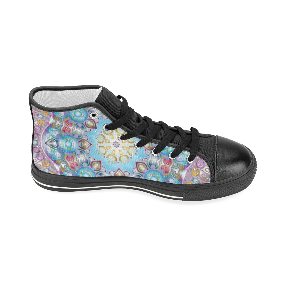 MANDALA DIAMONDS ARE FOREVER Women's Classic High Top Canvas Shoes (Model 017)