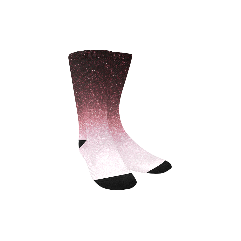 rose gold Glitter gradient Kids' Custom Socks