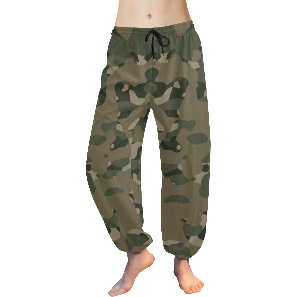 camo 10wfrt Women's All Over Print Harem Pants (Model L18)