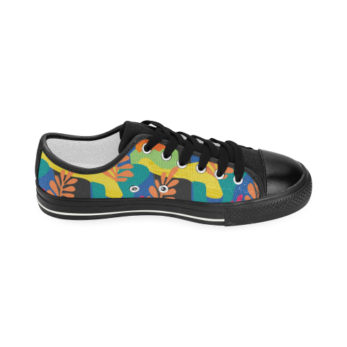 Abstract Nature Pattern Women's Classic Canvas Shoes (Model 018)
