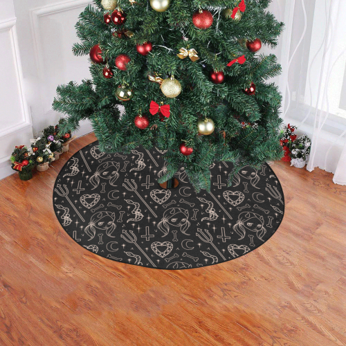 Lil Krampus Tree Skirt Christmas Tree Skirt 47" x 47"