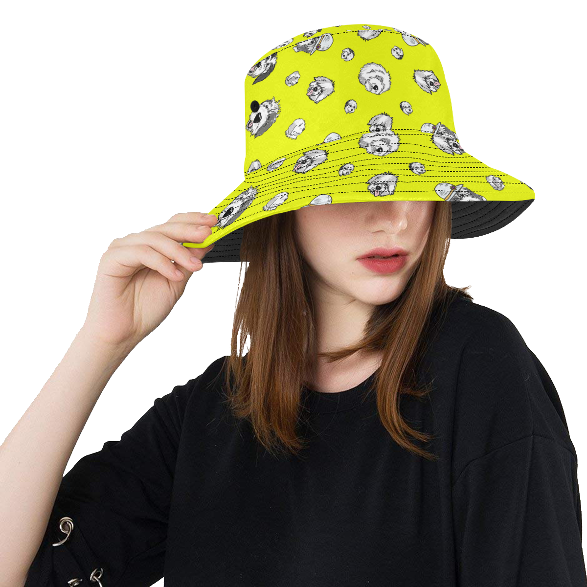 SHEEPIE HEADS yellow All Over Print Bucket Hat