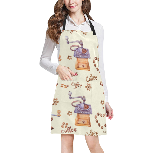 Fairlings Delight's Coffee Expressions Collection- Coffee Grinder 53086 All Over Print Apron