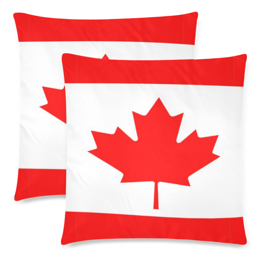 CANADA-2 Custom Zippered Pillow Cases 18"x 18" (Twin Sides) (Set of 2)
