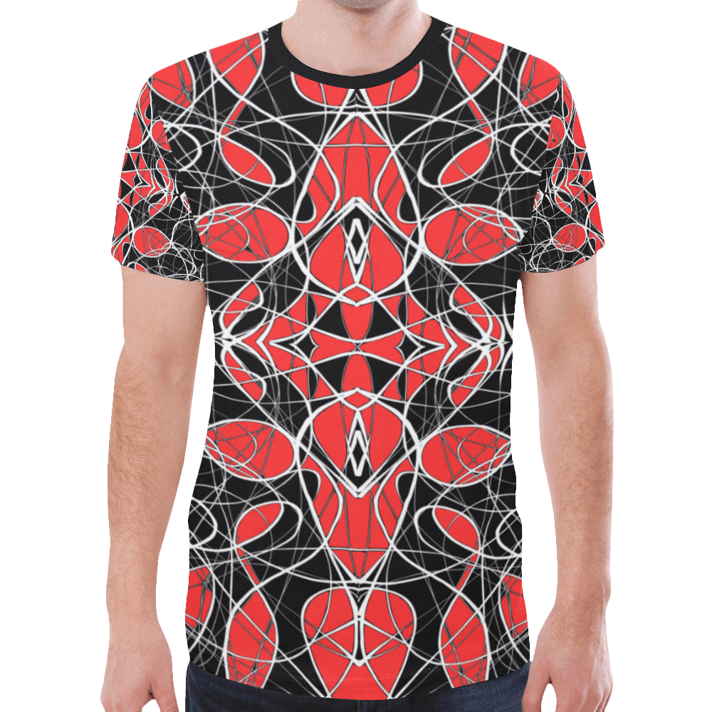 bw fantasy red New All Over Print T-shirt for Men (Model T45)