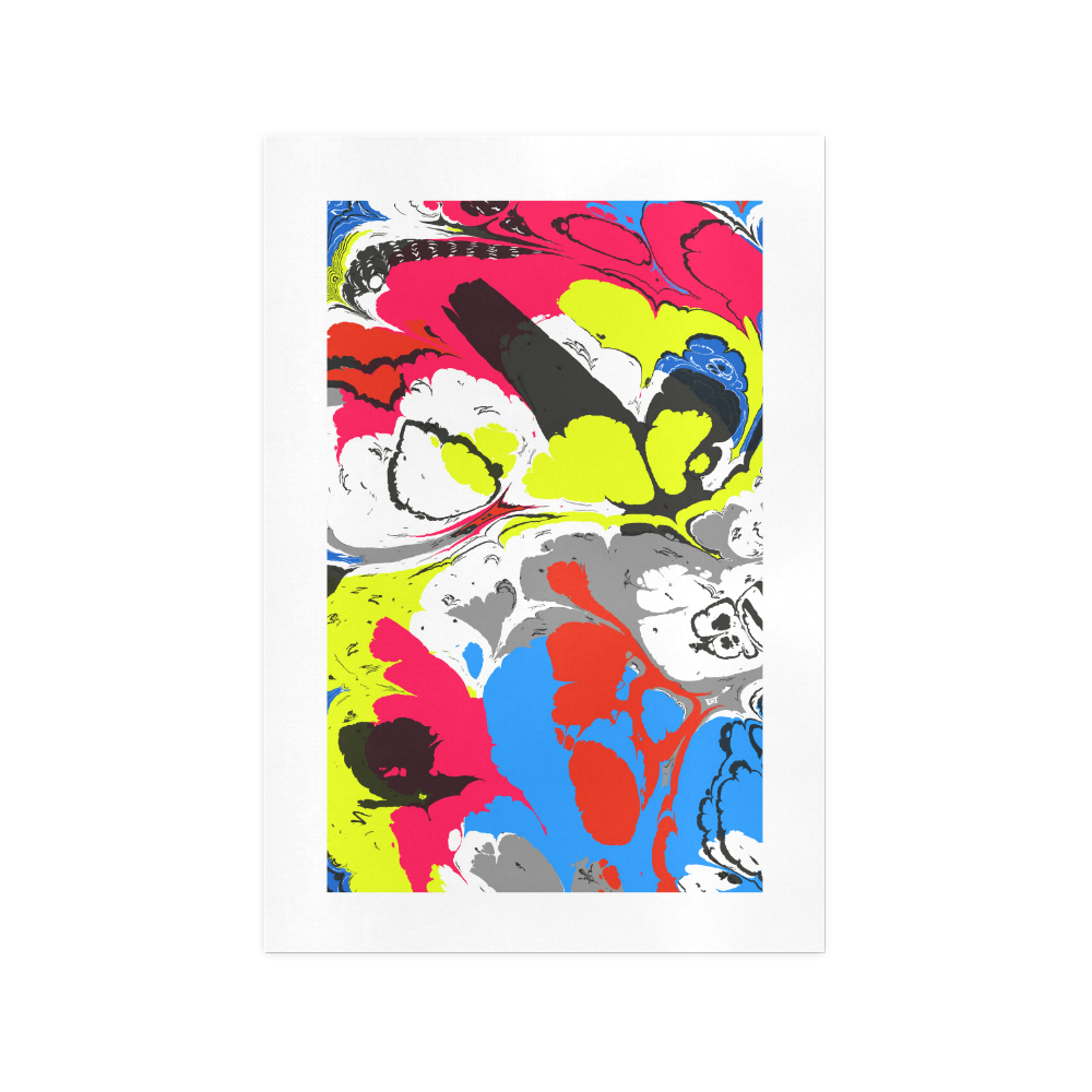 Colorful distorted shapes2 Art Print 13‘’x19‘’